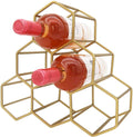 Godinger Wine Rack, 6 Wine Bottle Storage Holder, Metal Countertop Stand for Wine Bottles