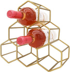 Godinger Wine Rack, 6 Wine Bottle Storage Holder, Metal Countertop Stand for Wine Bottles