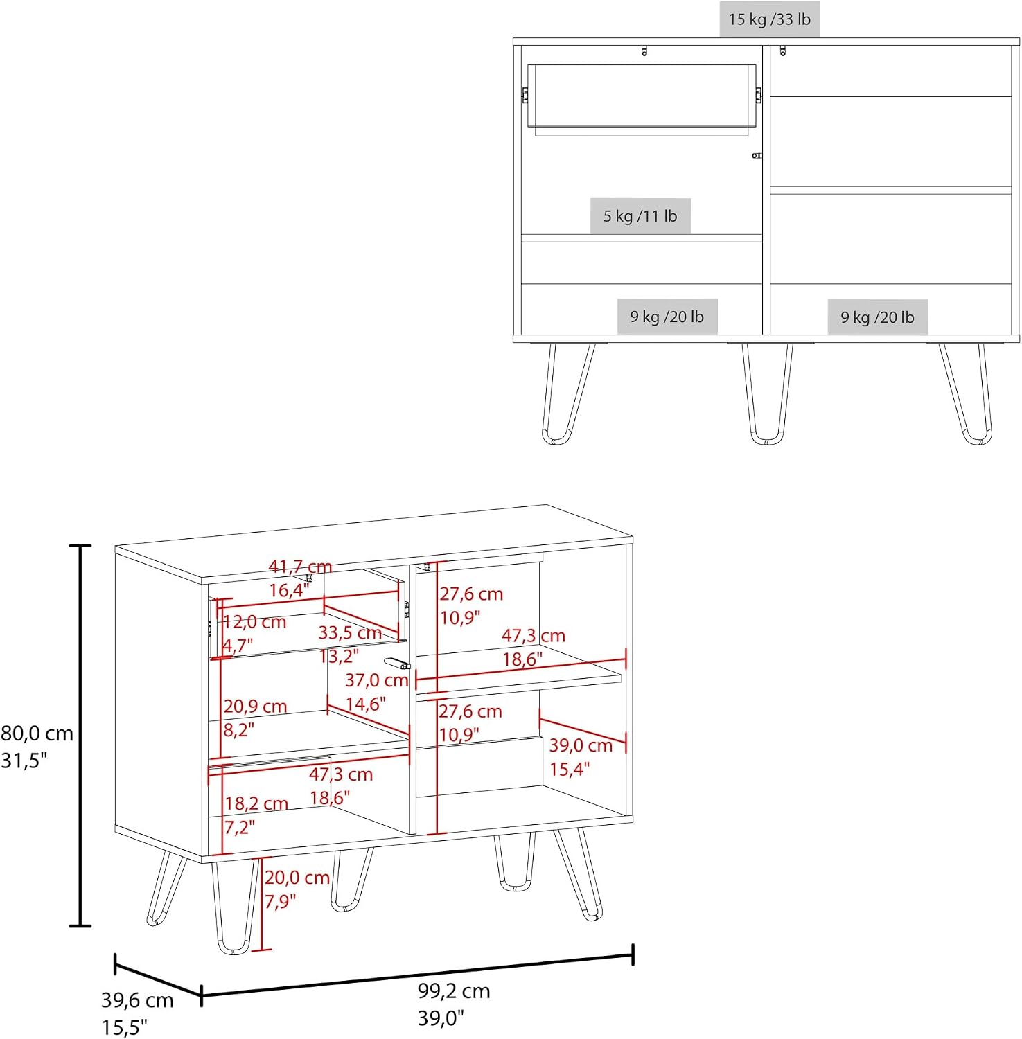 Pantry Sideboard with Hairpin Legs, Storage Cabinet for Kitchen Dining Living Room,for Kitchen Home