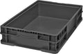 Hudson Exchange 24 x 15 x 5" (3 Pack, 5.2 Gallon) Straight Wall Handled Storage Container Tote, Black