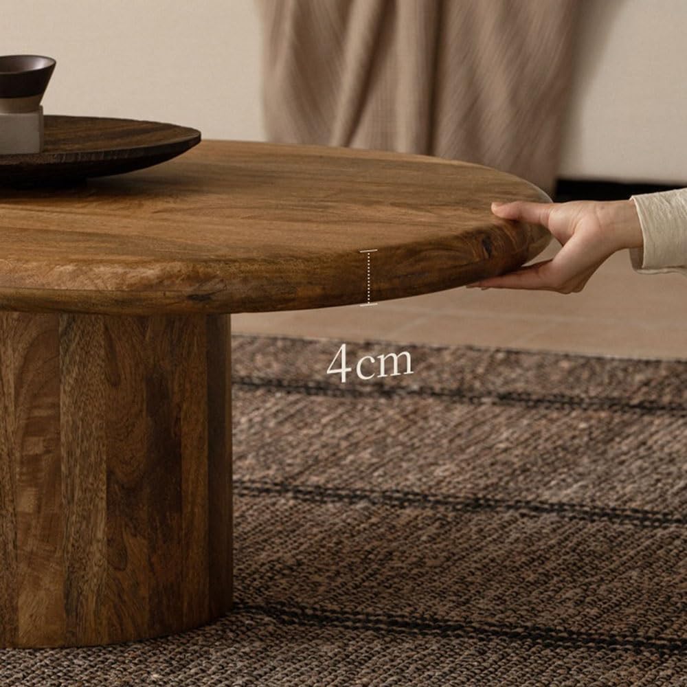 End Tables Wood Coffee Table Live Edge Finish Curved Base Living Room Decor