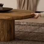 End Tables Wood Coffee Table Live Edge Finish Curved Base Living Room Decor