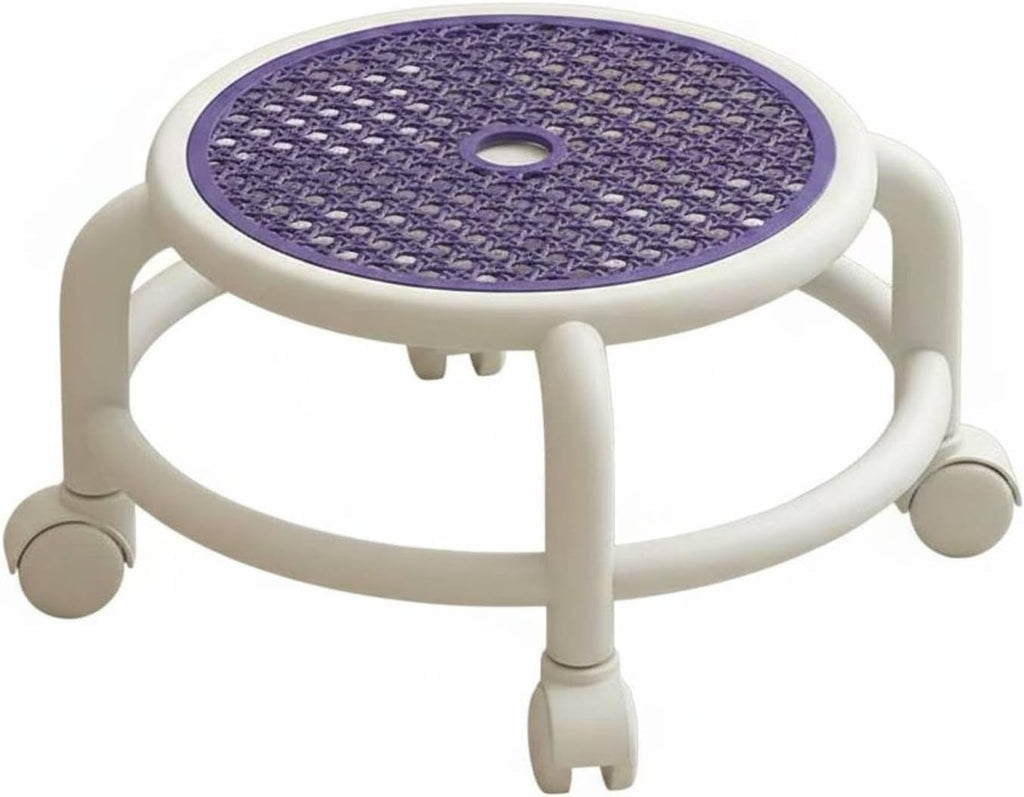 Children Rotating Rolling Stool Swivel Chair Lightweight Body Four Wheel Mobility Suitable for bedrooms Play Areas Dorm Rooms Small Living Areas, Lavender Purple