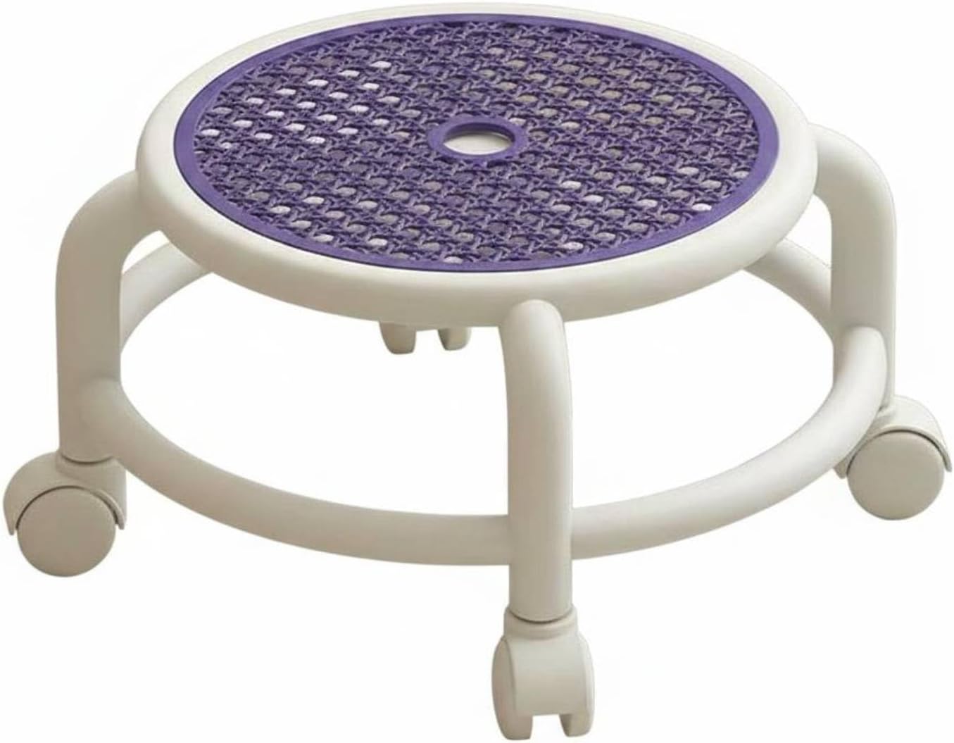 Children Rotating Rolling Stool Swivel Chair Lightweight Body Four Wheel Mobility Suitable for bedrooms Play Areas Dorm Rooms Small Living Areas, Lavender Purple