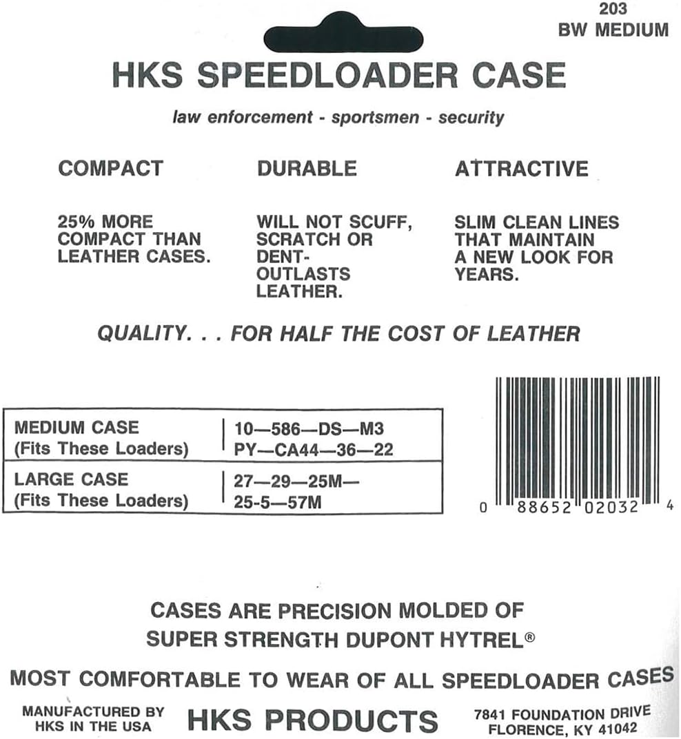 HKS Double Speedloader Pouch Hytrel Basketweave Black