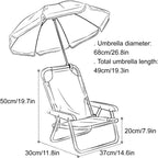 Kids Toddler Outdoor Lounge Chair Set, Toddler Patio Chair with Cushions, Detachable Canopy, Portable & Lightweight for Backyard, Poolside, or Beach(Green)