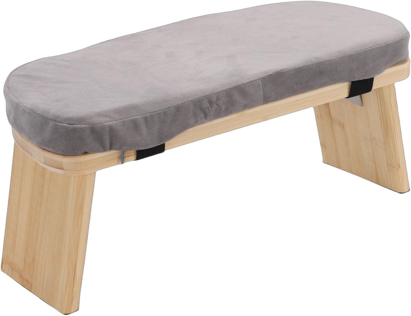 Meditation Bench, Premium Beech Wood 5° Forward Tilt Folding Meditation Stool, Kneeling Bench with Soft Cotton Cushion and Carry Bag for Relaxation Tea Ceremony Home
