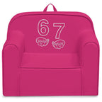 Delta Children 6-7 Cozee Chair - Foam Kids Chair for Ages 18 Months and Up, Hot Pink