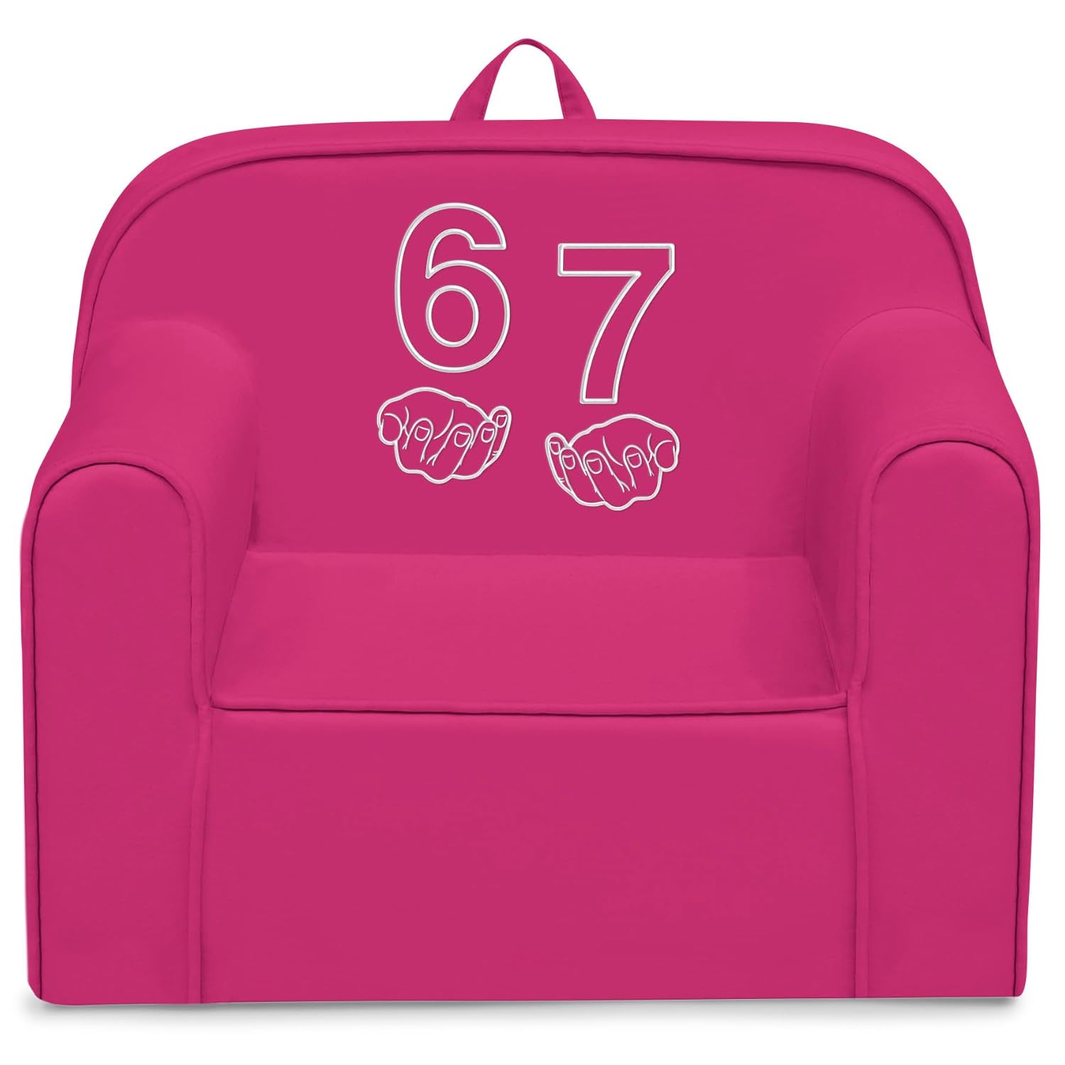 Delta Children 6-7 Cozee Chair - Foam Kids Chair for Ages 18 Months and Up, Hot Pink