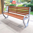 Garden Outdoor Benches, Patio Park Benches with Backrests, Cast Aluminium Benches, Leisure Chairs for Porch Garden Poolside Lawn Seat(Small)