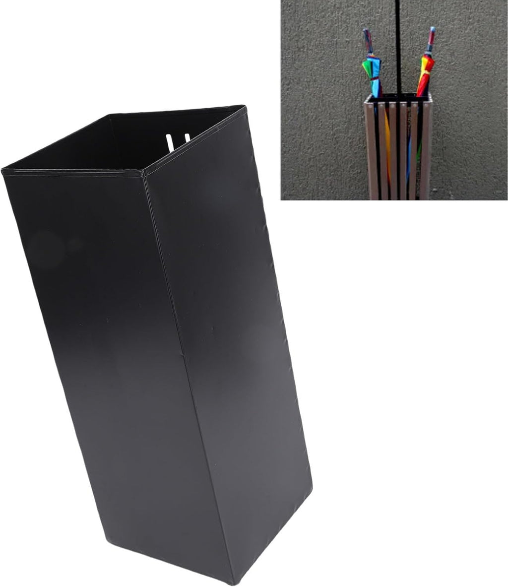 Umbrella Stand, Umbrella Holder for Entryway, Metal Square Umbrella Rack Organizer Freestanding, for Canes Walking Sticks (Black)