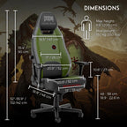 noblechairs Legend Gaming Chair – Doom: The Dark Ages Edition – Premium PU Leather, Adjustable Ergonomics, Lumbar Support, 4D Armrests – Officially Licensed Bethesda Collectible