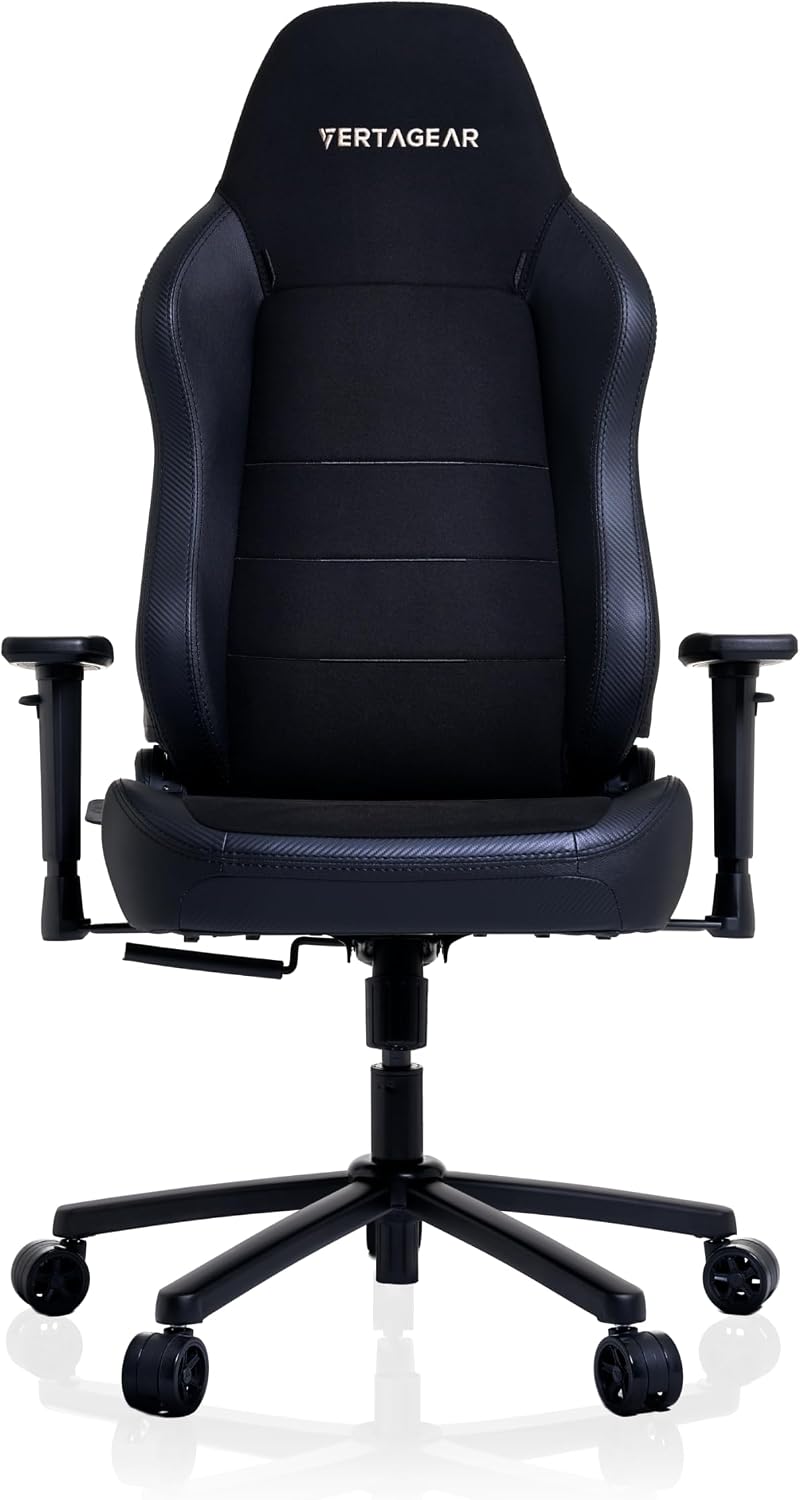 VERTAGEAR SL3800 Ergonomic Gaming Chair Featuring ContourMax Lumbar & VertaAir Seat Systems - Carbon Black