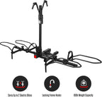 Hollywood Racks Sport Rider 2" Hitch Bike Rack, Carries 2 Bikes up to 80 lbs Each for Standard, Fat Tire and Electric Bicycles - Heavy Duty, Foldable Ebike Rack for Car, Truck, and SUV