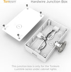 Extension Accessories Compatible with Hyperlink & Lumilink Series Under Cabinet Light with Quick-Connect (Wired Box, White, 2.52 Inch)