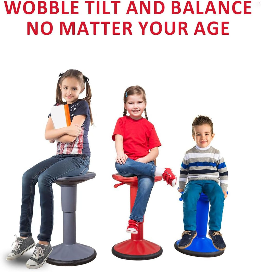 Adjustable Wobble Stool - Wobble Chair Middle and High School Students - Flexible Seating for Classrooms - Adjusts from 17" - 23"