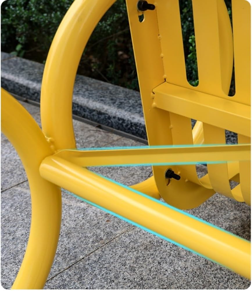 Outdoor Bench, Sturdy Steel Park Bench for 2, Outdoor Garden & Patio Seating Garden Bench(Black,150cm)