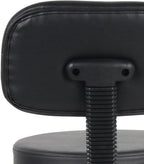 Nicer Interior Medical/Drafting Stool with Back Cushion Black