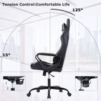 BestOffice PC Gaming Chair Office Chair Desk Chair with Lumbar Support Arms Headrest High Back PU Leather Racing Chair Rolling Swivel Executive Computer Chair for Women Adults Girls, Camo