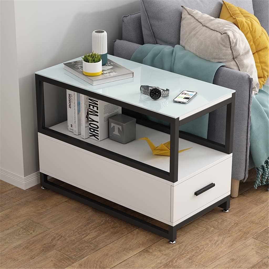 Industrial Iron Shelves Long Narrow Bookshelf Living Room Doorway Foyer Floor Storage Low Cabinet(OneColor)