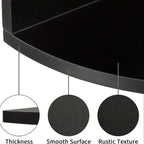5-Tier Corner Shelf Wall Mount, Screw-Mounted Floating Bookshelf with Enhanced Support, Space-Saving Zigzag Shelf for Bedroom, Living Room, Office, Garage – (Black)