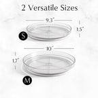 NOSTALGIQ Set Lazy Susan - Lazy Susan Organizer 2-Pack - Rotating Cabinet & Spice Rack, Clear