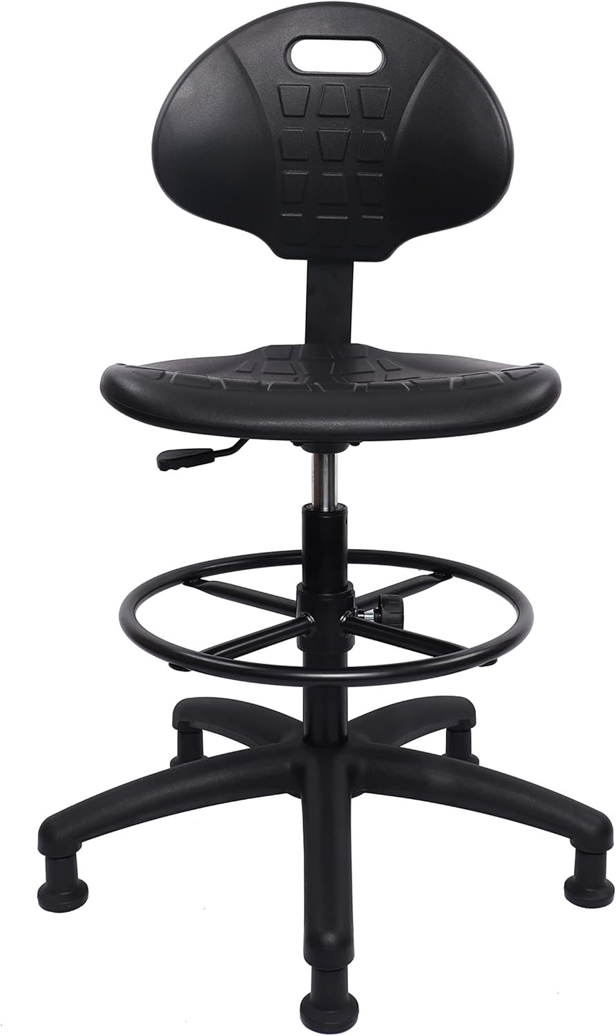 TAKE UR SEAT® Deluxe Drafting Lab Stool Chair, 18'' Adjustable Footring, 10'' Adjustable Height, 450 lbs seat Capacity, Heavy Duty, Shipped Within 24 Hours (Glide Non-Rolling)