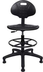 TAKE UR SEAT® Deluxe Drafting Lab Stool Chair, 18'' Adjustable Footring, 10'' Adjustable Height, 450 lbs seat Capacity, Heavy Duty, Shipped Within 24 Hours (Glide Non-Rolling)