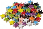 LiFschal Mosaic Tiles Stained Glass, Star Shape Ceramic Mosaic Making with Handmade for DIY Art Crafts，Home Decorations -About 110Pcs 100G(0.22LB),Mixed Color