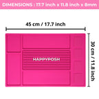Magnetic Barber Mat, Magnetic Barber Mats For Clippers and Supplies, Barbershop Pad for Station, Beauty Salon Table Matt, Barbering Tool Organizer for Pro Hairstylist, Pink