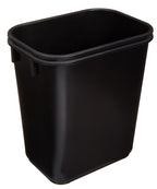Amazon Basics Small Rectangular Commercial Office Wastebasket, Easy to Clean,11.4"L x 8"W x 12"H , 3 Gallon, Black, 2-Pack