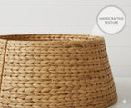 Hyacinth Christmas Tree Collar 27" - Natural Hand-Woven Basket Base Cover - Warm and Cozy Rustic Farmhouse Decoration - Tree Skirt Alternative - Tree Ring (Large)