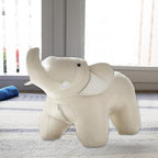 Animal Footstool Sturdy Elephant Ottoman for Playroom Bedroom Living Room