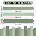 Charniol 12 Pieces Wrapping Paper Roll Holder Holiday Flip Wraps Silicone Covered Metal Strips Flip 1 x 9 Inch Stabilizer Slap Band for Poster Gift Paper Vinyl Storage Organize (Green)