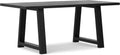 SIMPLIHOME Whitley Dining Table - 72 inch Wide Solid Mango Wood Rectangular Table in Black, Modern Farmhouse Style for Dining Room or Kitchen with Extra-Thick Trestle Base, Seats 6