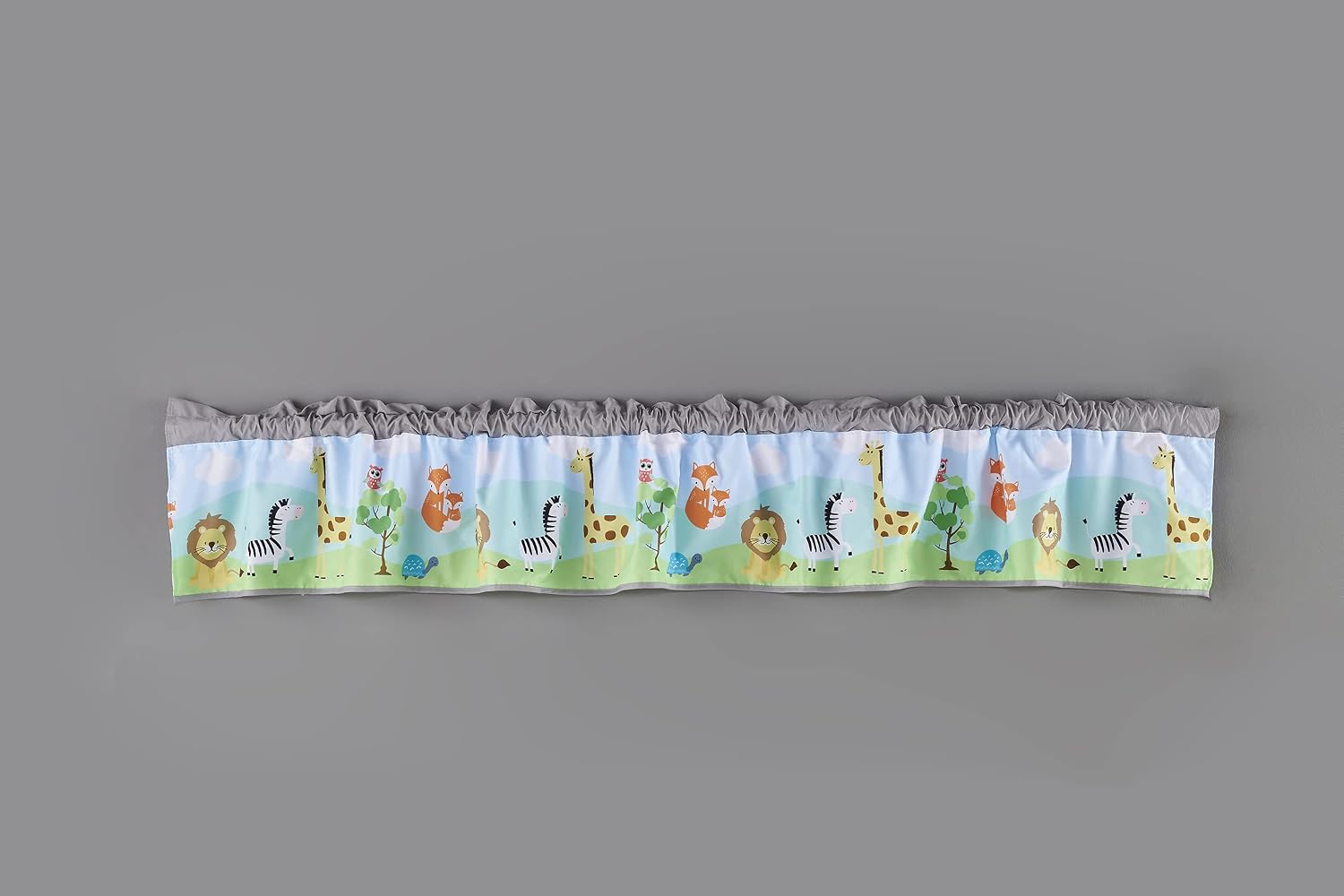 1 PCs Animal Themed Nursery Decorative Window Valance Noah's Ark Baby Girl Baby Boy Animal Thematic Window Curtain