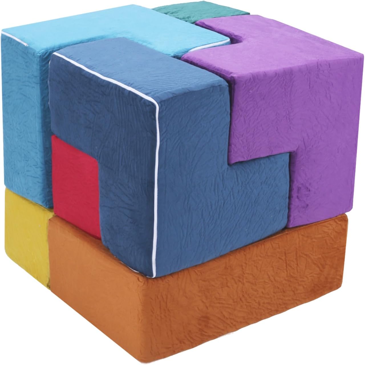 7Pcs Elastic Sponge Toddler Cushions Washable Inspiring Creativity Blocks Chair Wear Resist for Kids Bedroom Playroom Furnitures