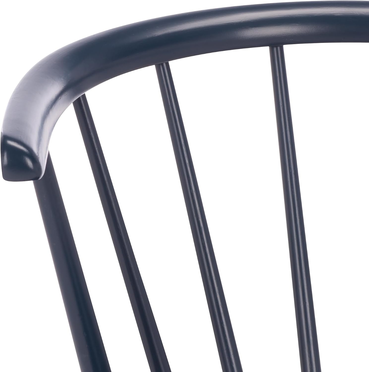 SAFAVIEH Furniture - Blanchard Side Chair Set of 2 - Navy - Solid Wood - Farmhouse Spindle - Ideal for Dining Room, Kitchen, Living Room, 18" Seat Height (AMH8512Q-SET2)