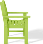 WestinTrends Malibu Outdoor Patio HDPE Adirondack Dining Arm Chair, Lime