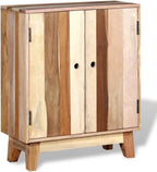 Retro Solid Reclaimed Wood Sideboard in Beige with Ample Storage, Handcrafted Vintage Furniture for Living Room or Dining Room