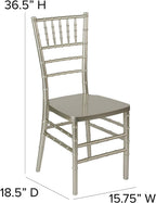 Flash Furniture 2 Pack HERCULES PREMIUM Series Champagne Resin Stacking Chiavari Chair