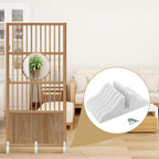6 Pack Room Divider Stand for Foldable Screen Brackets, Room Divider Stand with Screws, Folding Privacy Screen Holder for Hotel Home Office(White)