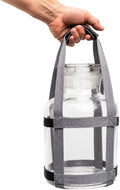 Glass Bottle Carrier Strap for 1.5-2.5 Gallon Bottles, Adjustable Carboy Carrying Harness, Dual Handle Lifter for Brewing, Fermentation and Storage Use, Carrier Strap Only, No Carboy