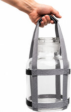 Glass Bottle Carrier Strap for 1.5-2.5 Gallon Bottles, Adjustable Carboy Carrying Harness, Dual Handle Lifter for Brewing, Fermentation and Storage Use, Carrier Strap Only, No Carboy
