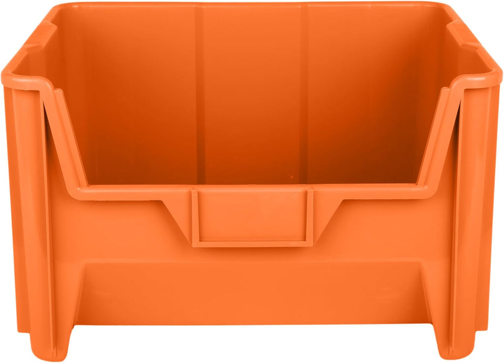 HE HUDSON EXCHANGE 20" x 15" x 12.5" Plastic Giant Stackable Hopper Bin, Orange