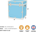 Rhino Trunk & Case Classic Cube Trunk - Home Storage Box, College Footlocker and Seating - 18"x18"x20", 1500+ lbs Capacity, Many Colors, Soft-Close Lid. USA Made Secure Dorm Furniture & Organization