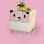 Children'sBedsideTableWood,ModernMinimalistNarrowNightstandForBedroom,BedsideCabinet2Drawer,SmallCartoonBearBedsideCabinetStorageCabinet40X35X51CM(Color:Pink) Needed