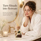 Luxury Hotel Scent Reed Diffuser 100ml (3.38oz) | No.1898 Hotel Collection Diffuser Oil Inspired by Ritz Carlton | Home, Bathroom & Office Decor | Long-Lasting Room Freshener Gift Set