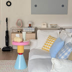Minimalist Side Table Colorful Small Round Table Sofa Side Mini Storage Bedroom Bedside Corner