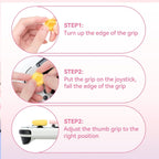GeekShare Cute Silicone Joy Con Thumb Grip Caps, Joystick Cover Compatible with Switch/OLED/Switch Lite,4PCS - Cream Heart